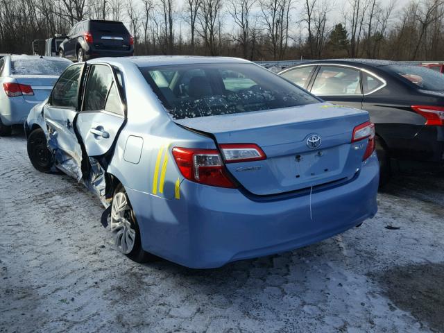 4T4BF1FK2DR292885 - 2013 TOYOTA CAMRY L BLUE photo 3