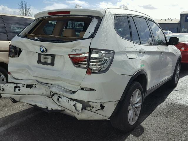 5UXWX9C52E0D37652 - 2014 BMW X3 XDRIVE2 WHITE photo 4