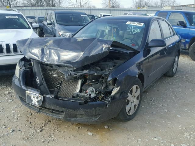 5NPET46C37H276983 - 2007 HYUNDAI SONATA GLS BLUE photo 2