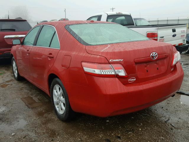4T4BF3EK3BR159210 - 2011 TOYOTA CAMRY BASE RED photo 3