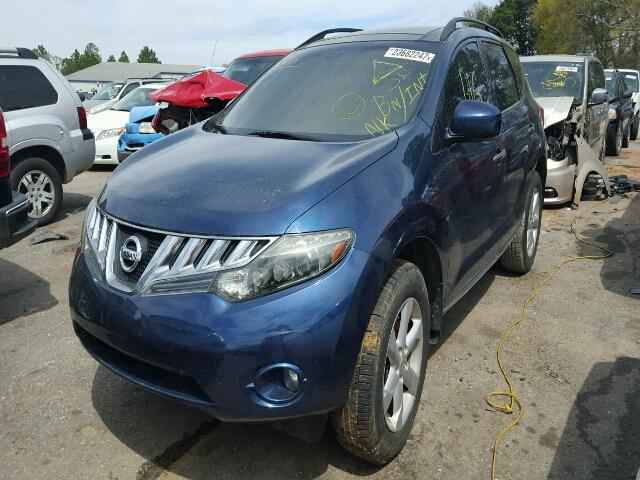 JN8AZ18U49W004087 - 2009 NISSAN MURANO S BLUE photo 2