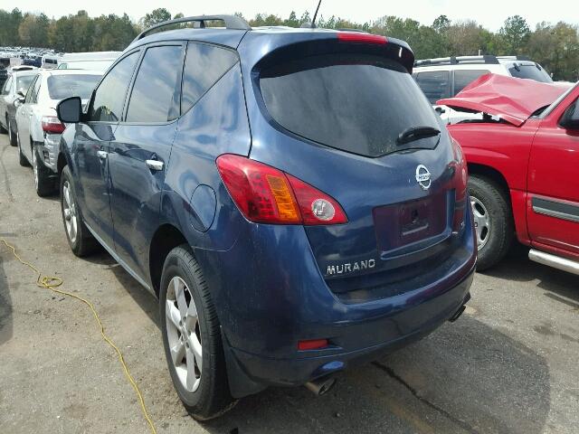 JN8AZ18U49W004087 - 2009 NISSAN MURANO S BLUE photo 3