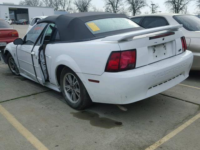 1FAFP44463F414899 - 2003 FORD MUSTANG WHITE photo 3