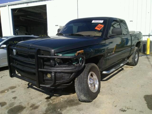 3B7HF13Z5XM556636 - 1999 DODGE RAM 1500 GREEN photo 2