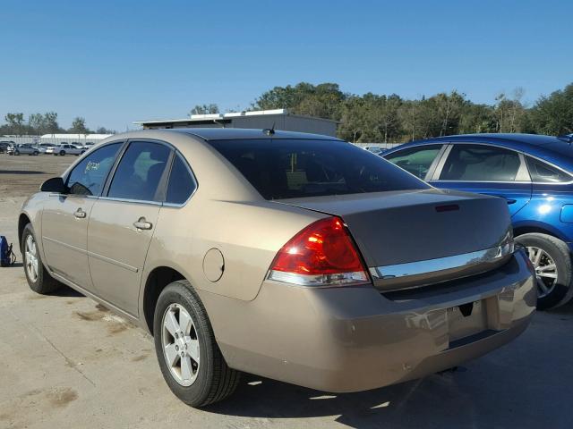 2G1WT58K979226311 - 2007 CHEVROLET IMPALA LT GOLD photo 3