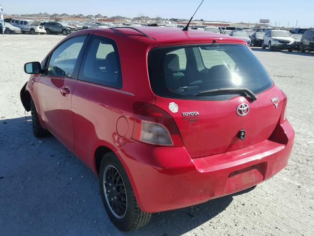 JTDJT923375124462 - 2007 TOYOTA YARIS RED photo 3