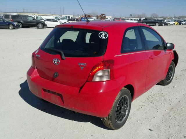 JTDJT923375124462 - 2007 TOYOTA YARIS RED photo 4