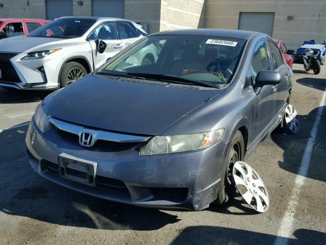 2HGFA1F55BH305932 - 2011 HONDA CIVIC LX CHARCOAL photo 2