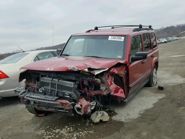 1J8HG48NX6C158299 - 2006 JEEP COMMANDER RED photo 2