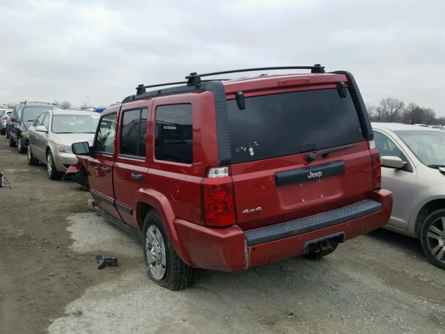 1J8HG48NX6C158299 - 2006 JEEP COMMANDER RED photo 3