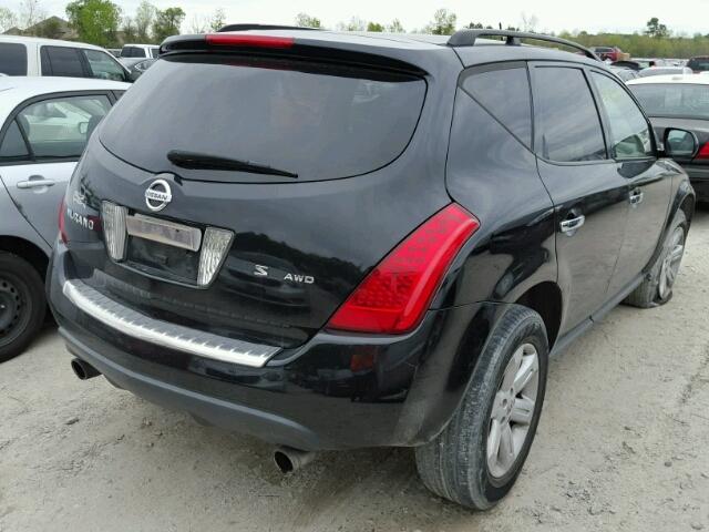 JN8AZ08W57W640364 - 2007 NISSAN MURANO SE/ BLACK photo 4