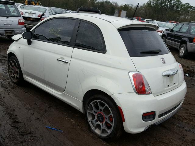 3C3CFFBR8DT651884 - 2013 FIAT 500 SPORT WHITE photo 3