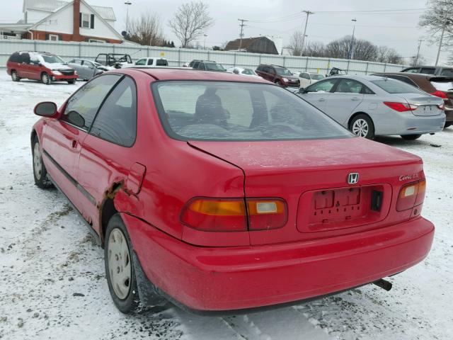 1HGEJ1225SL046787 - 1995 HONDA CIVIC EX RED photo 3