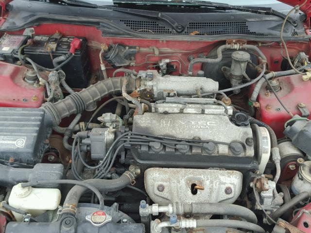 1HGEJ1225SL046787 - 1995 HONDA CIVIC EX RED photo 7