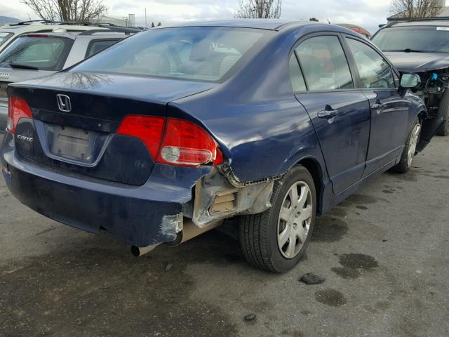 1HGFA16597L104657 - 2007 HONDA CIVIC LX BLUE photo 4