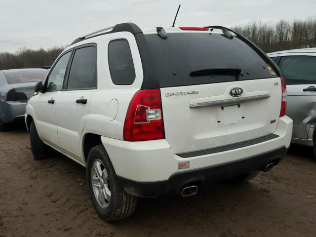 KNDJF723497627114 - 2009 KIA SPORTAGE L WHITE photo 3