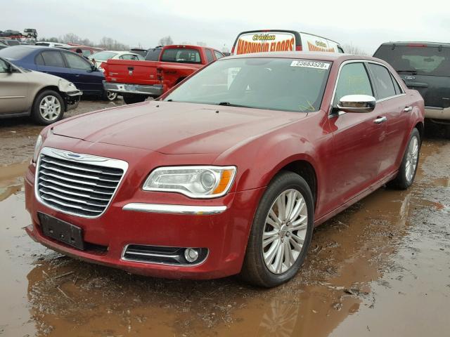 2C3CCARG9EH231142 - 2014 CHRYSLER 300 BURGUNDY photo 2