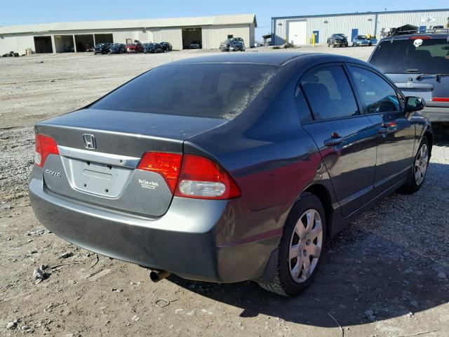 2HGFA16539H363712 - 2009 HONDA CIVIC LX GRAY photo 4