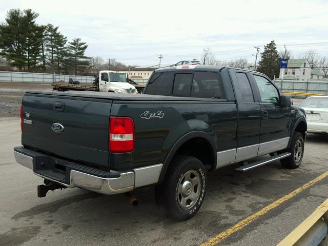 1FTPX14585NB67688 - 2005 FORD F150 GREEN photo 4