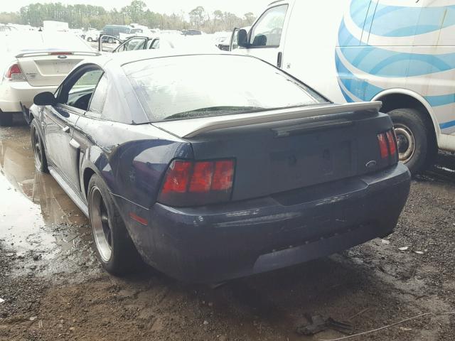 1FAFP40441F121604 - 2001 FORD MUSTANG BLUE photo 3