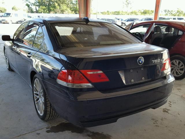 WBAHN835X7DT70348 - 2007 BMW 750 BLACK photo 3