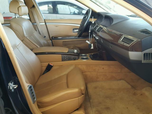 WBAHN835X7DT70348 - 2007 BMW 750 BLACK photo 5