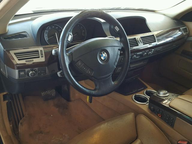 WBAHN835X7DT70348 - 2007 BMW 750 BLACK photo 9