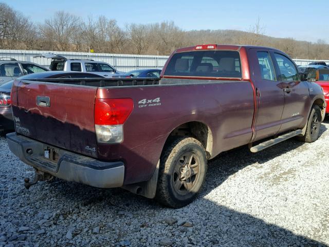 5TFCV54158X007169 - 2008 TOYOTA TUNDRA DOU MAROON photo 4