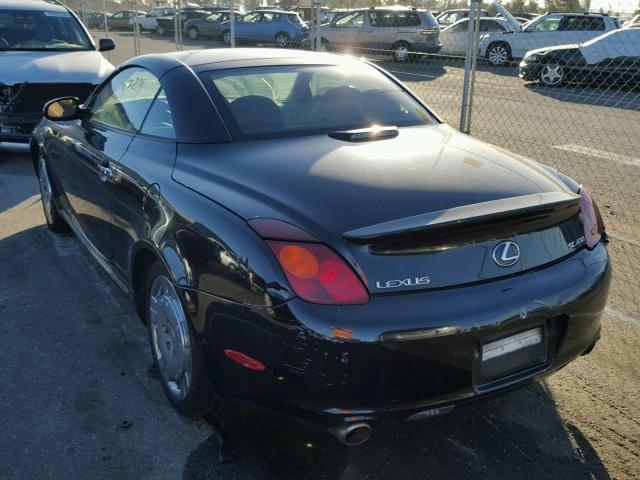 JTHFN48Y420031069 - 2002 LEXUS SC 430 BLACK photo 3