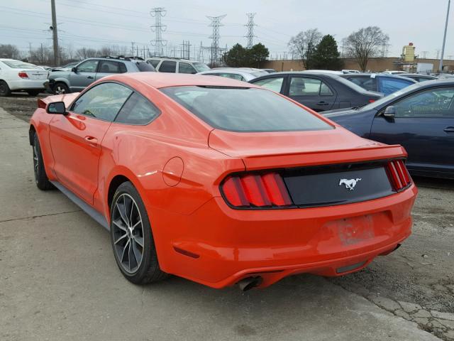 1FA6P8THXF5417648 - 2015 FORD MUSTANG ORANGE photo 3