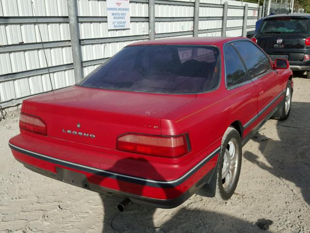 JH4KA3251LC003619 - 1990 ACURA LEGEND L RED photo 4