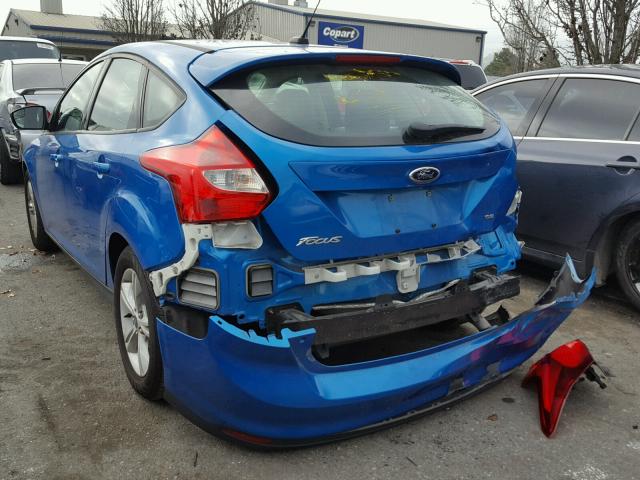 1FADP3K22EL442769 - 2014 FORD FOCUS SE BLUE photo 3