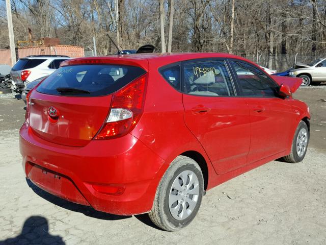 KMHCT5AE8HU304981 - 2017 HYUNDAI ACCENT SE RED photo 4