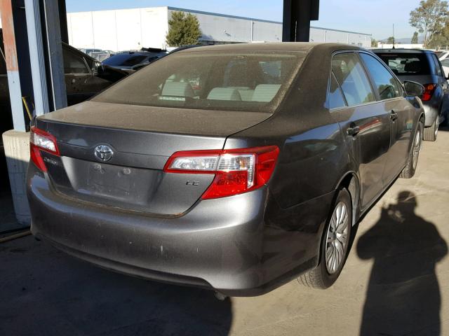 4T4BF1FK5ER336900 - 2014 TOYOTA CAMRY L GRAY photo 4