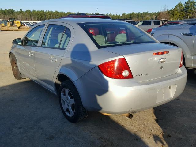 1G1AK55F777288764 - 2007 CHEVROLET COBALT LS SILVER photo 3