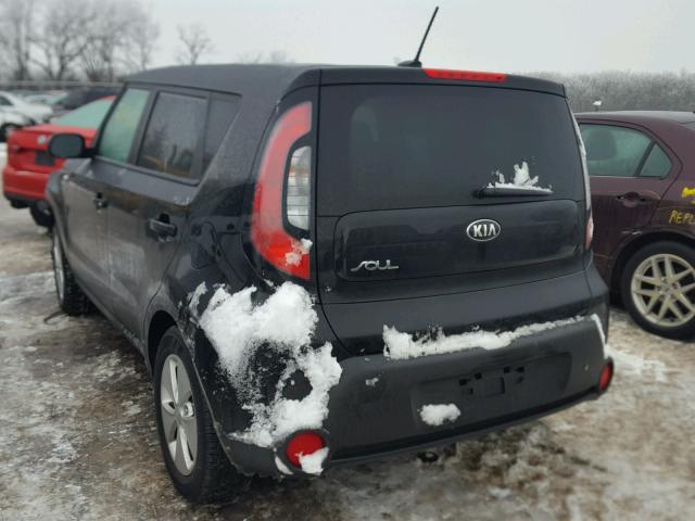 KNDJN2A24E7054112 - 2014 KIA SOUL BLACK photo 3