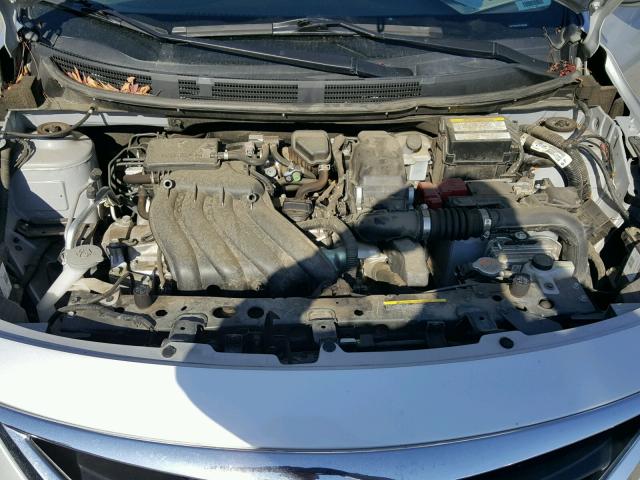 3N1CN7AP7FL865386 - 2015 NISSAN VERSA S SILVER photo 7