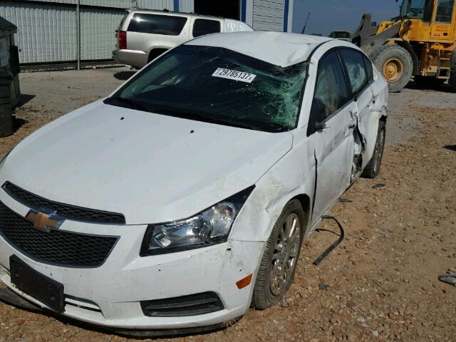 1G1PJ5SC6C7312697 - 2012 CHEVROLET CRUZE ECO WHITE photo 9