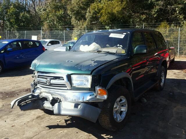 JT3GN86R9Y0156039 - 2000 TOYOTA 4RUNNER SR GREEN photo 2