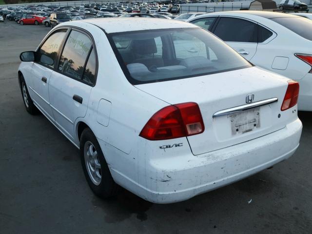 2HGES16511H614045 - 2001 HONDA CIVIC LX WHITE photo 3