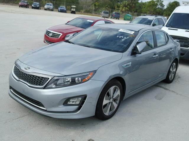 KNAGN4AD3E5075078 - 2014 KIA OPTIMA HYB TEAL photo 2