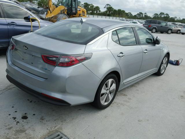 KNAGN4AD3E5075078 - 2014 KIA OPTIMA HYB TEAL photo 4