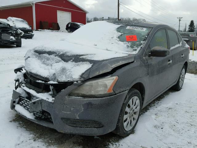 3N1AB7AP4EL674278 - 2014 NISSAN SENTRA S CHARCOAL photo 2