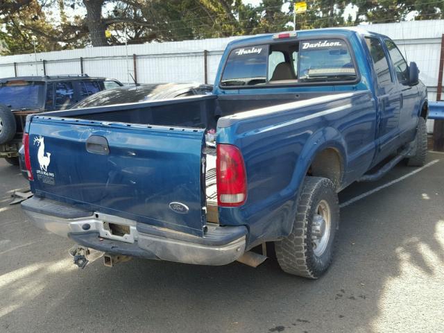 3FTSW31F41MA77562 - 2001 FORD F350 SRW S GREEN photo 4