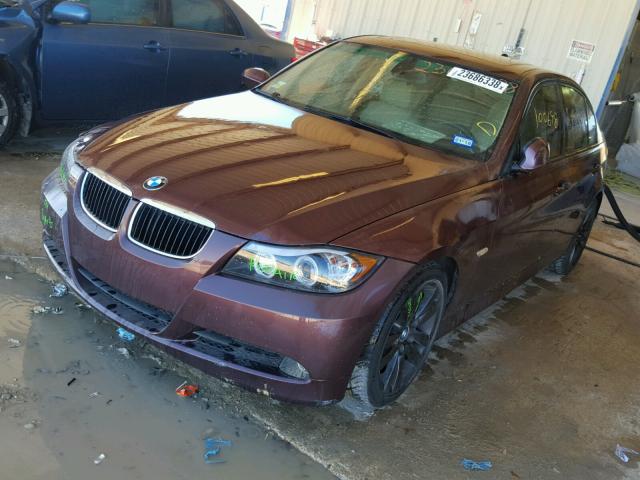 WBAVB17546NK40202 - 2006 BMW 325 I AUTO MAROON photo 2