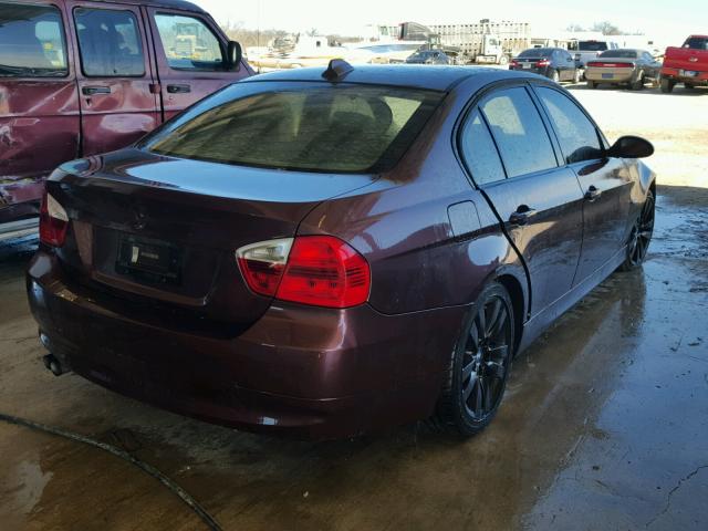 WBAVB17546NK40202 - 2006 BMW 325 I AUTO MAROON photo 4