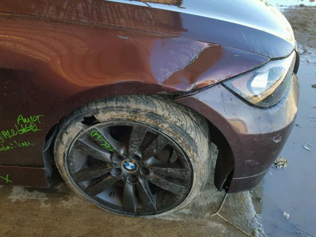 WBAVB17546NK40202 - 2006 BMW 325 I AUTO MAROON photo 9