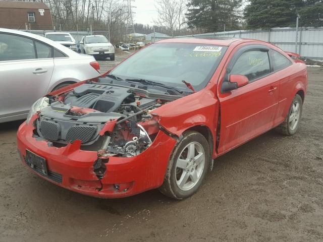 1G2AS18H697174193 - 2009 PONTIAC G5 RED photo 2