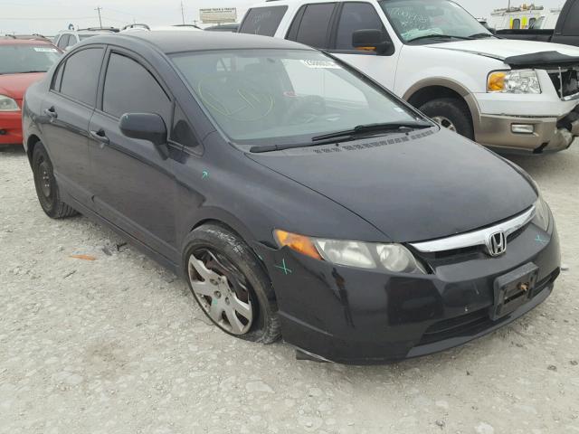 1HGFA16547L113086 - 2007 HONDA CIVIC LX BLACK photo 1