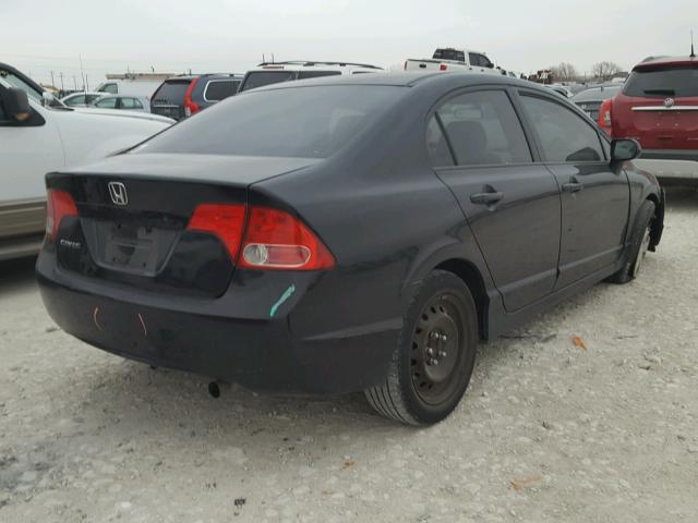 1HGFA16547L113086 - 2007 HONDA CIVIC LX BLACK photo 4